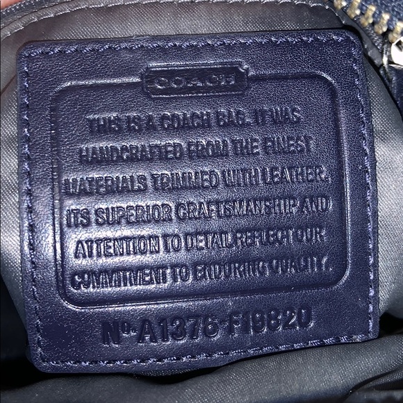 Navy Blue COACH Crossbody purse - Picture 7 of 8